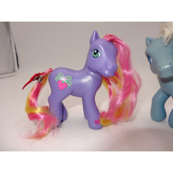 MLP Star Beam My Little Pony Figure Blue Sparkle Nose Stars Bumble Berry 2002 - Picture 6 of 10